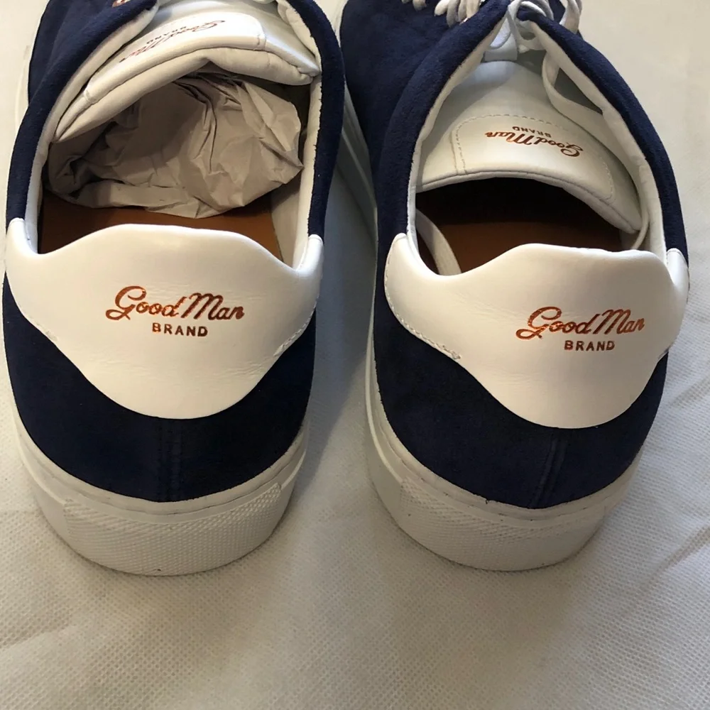 Like New men’s size 9 Good Man Brand Legend Sneakers in Navy and White with box - Picture 6 of 14